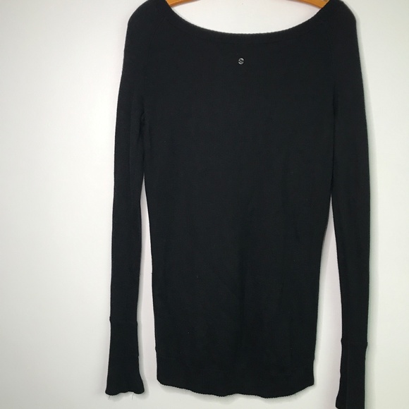 LULULEMON WOMENS SWEATER Black 100% WOOL REVERSIBLE PULLOVER 8 - Picture 4 of 12